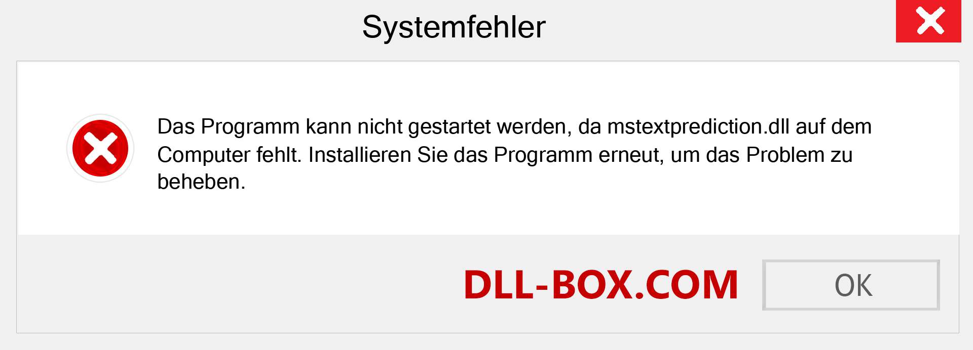 mstextprediction.dll-Datei fehlt?. Download für Windows 7, 8, 10 - Fix mstextprediction dll Missing Error unter Windows, Fotos, Bildern