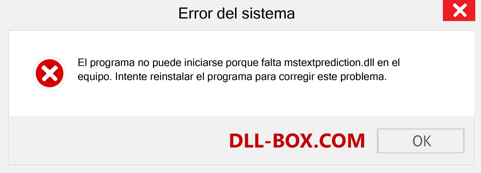 ¿Falta el archivo mstextprediction.dll ?. Descargar para Windows 7, 8, 10 - Corregir mstextprediction dll Missing Error en Windows, fotos, imágenes