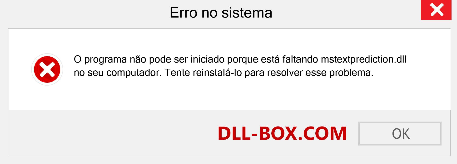 Arquivo mstextprediction.dll ausente ?. Download para Windows 7, 8, 10 - Correção de erro ausente mstextprediction dll no Windows, fotos, imagens